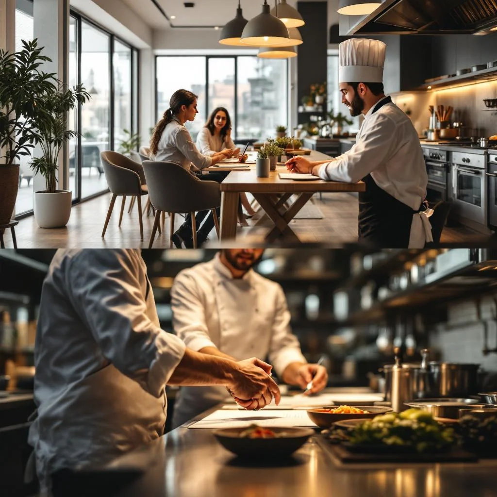 Processus de détachement de cuisinier roumain : entretien, test cuisine, signature contrat, intégration en brigade de restaurant français