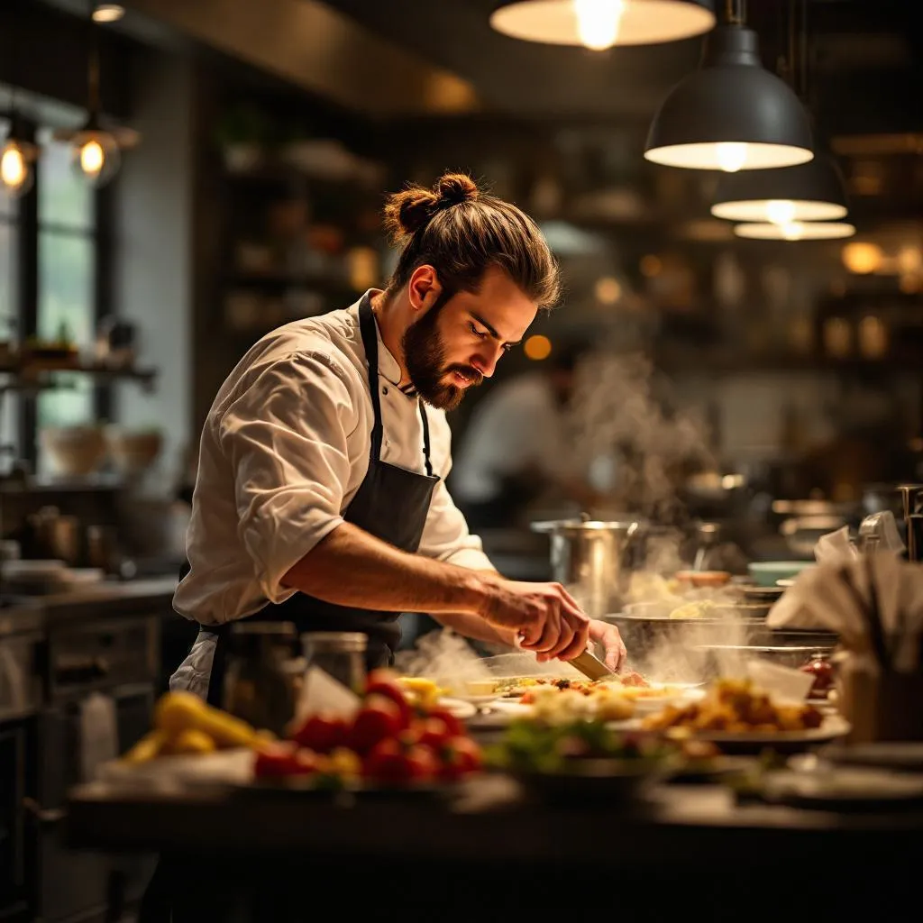 Cuisinier roumain en intérim dans une cuisine professionnelle française